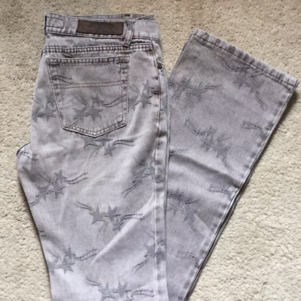 Krizia Size 28 Star Patterned Jeans